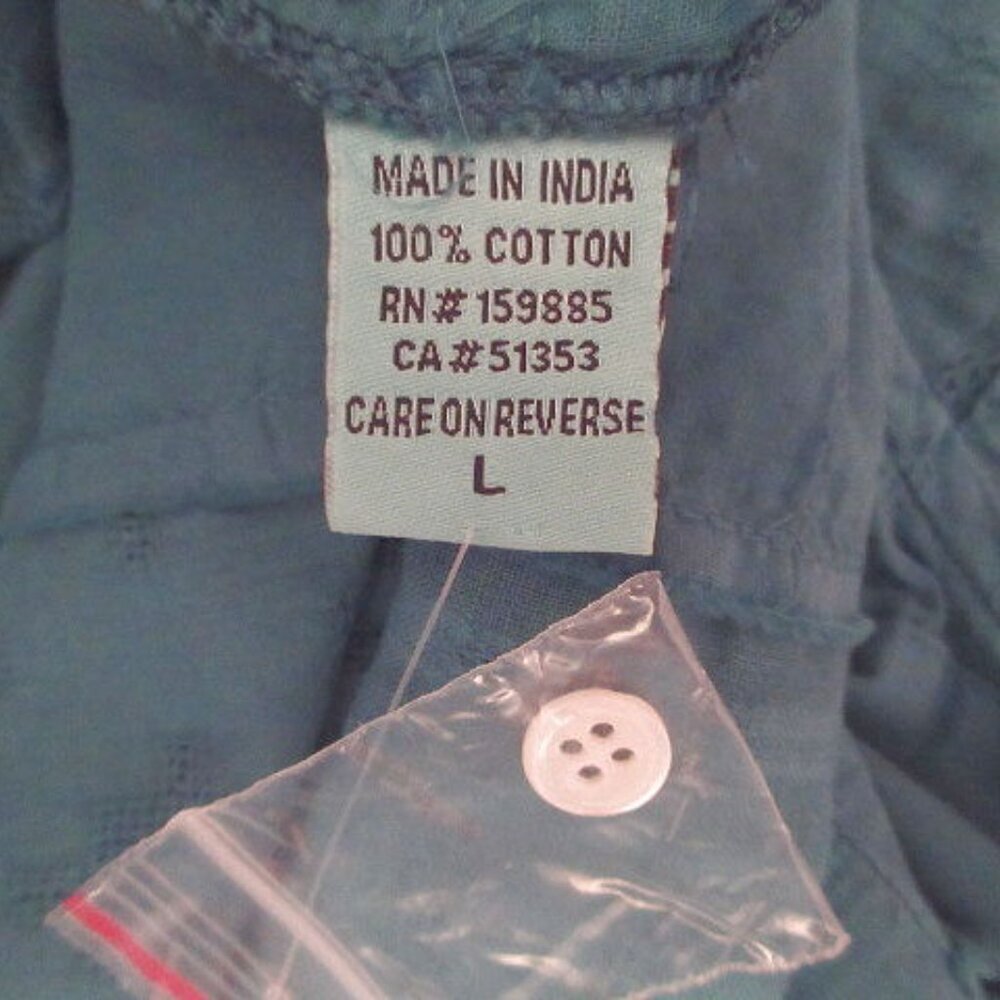 Dylan Patchwork Blouse Top Size L Embroidered Sto… - image 13